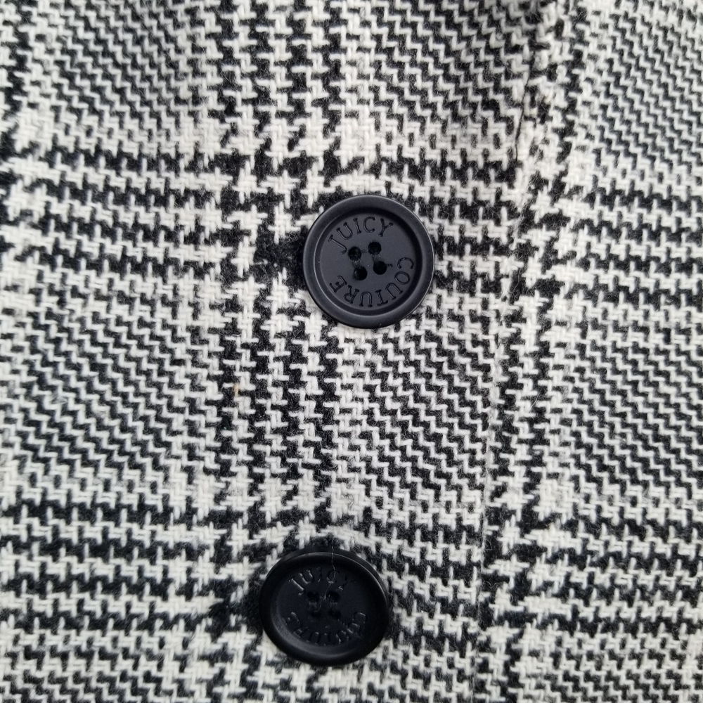Y2K Juicy Couture Wool Houndstooth Blazer Jacket Women's Size S - Picture 3 of 7